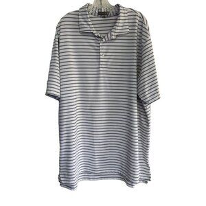 Peter Millar Summer Comfort Short Sleeved Striped Polo Shirt Men's Size XXL